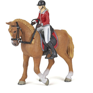 PAPO Horses and Ponies Walking Horse and Horsewoman Toy Figure - Brown by PAPO