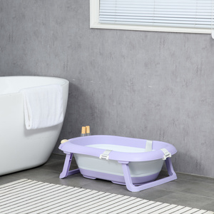 ZONEKIZ Foldable Baby Bathtub with Non-Slip Support Legs - Purple by ZONEKIZ