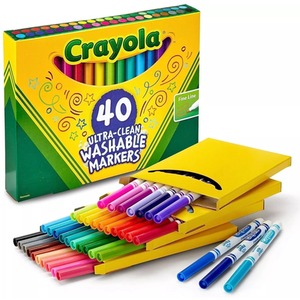 Crayola Washable Classic Markers Fine Point - Multicolour by Crayola