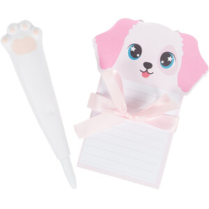 Dog or Cat Sticky Notes and Pen Set - Multicolour