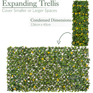 Expanding Artificial Trellis with Flowers - Yellow by Christow