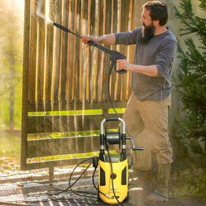 Outsunny 1800W 150 Bar Pressure Washer with Nozzle - Yellow by Outsunny