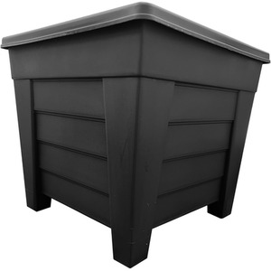 Black Set Of 2 Grosvenor Troughs and 2 Grosvenor Planters - Black by STORM TRADING GROUP