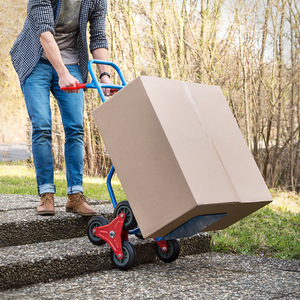 Stair-Climbing Sack Barrow Up To 100Kg - Blue by tectake