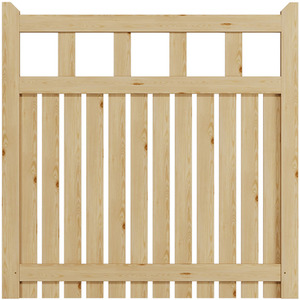 Spruce Wood Garden Fence Gate with Raised Sides by Livingandhome