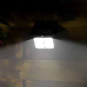 LED Motion Sensor Solar Security Entrance Light - Black / 4 by Garden Gear