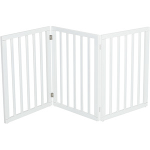 WhiskerJoy Wooden Foldable Pet Gate - Grey / 139cm by WhiskerJoy