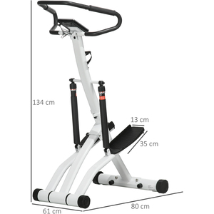 SPORTNOW 12-Level Hydraulic Resistance Stepper Machine - White by SPORTNOW