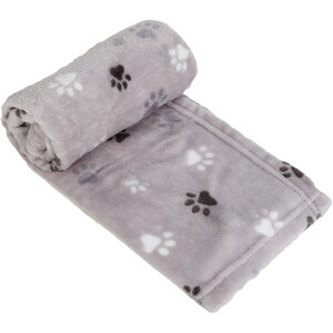 Soft Paw Print Pet Blanket