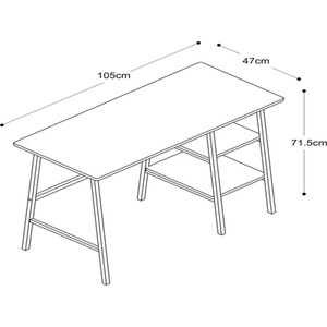 Grey Washed Wood Desk - Grey