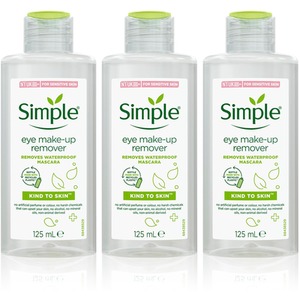 Simple Kind to Skin Eye Make-Up Remover for Sensitive Skin, 125ml - Buy 3 / 3 by Simple