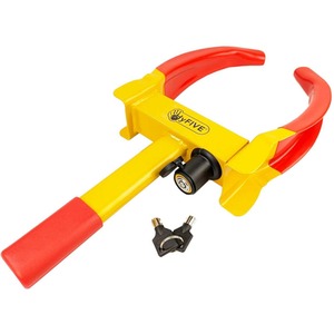Wheel Clamp Car Van Trailer Heavy Duty Anti Theft Security Device Keys Lock - Yellow by HyFive