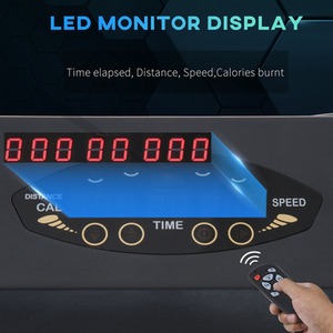 HOMCOM Electric Motorised Walking Machine Treadmill - Black by HOMCOM