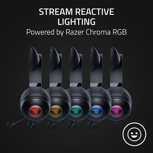 Razer Kraken Kitty V2 Wired RGB Headset with Kitty Ears - Black by Razer