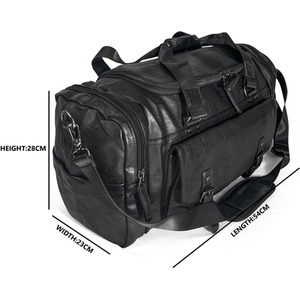Premium PU Leather Duffel Bag and Holdall - Black / 1.46kg by SYED JEE