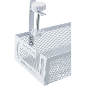 Under Desk Clamp-On Cable Management Tray - White by Livingandhome