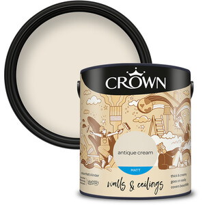 Crown Matt Breatheasy Emulsion Paint - Antique Cream by Crown Paints