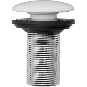 Rectangular Ceramic Countertop Basin with Central Drain Set - White by Livingandhome