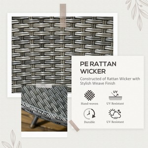 Outsunny 7-Piece PE Rattan Garden Furniture Set - Grey by Outsunny