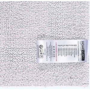 Luxury Reversible Cotton Bath Mat Set - White by Homescapes