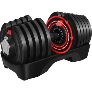 16 In 1 Quick Adjust Dumbbell Weight Set for Home Gym - Black by Yaheetech