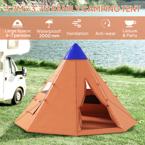 Outsunny 6 Men Tipi Tent by Outsunny