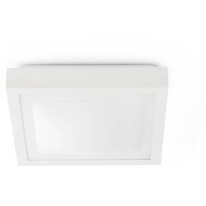 Tola 2 Light Square Bathroom Flush Ceiling - Aluminium