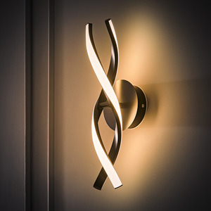 Infinity IP44 Rated Double Twist Integrated LED Wall Ceiling Light - Matte Black by ValueLights