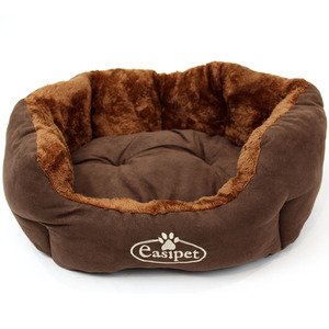 Deluxe Faux Fur Dog Bed in Chocolate Brown - Brown / S by Actiaspet