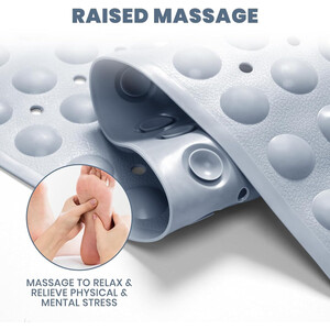 Bath Mat With Suction Cup Drainage Holes