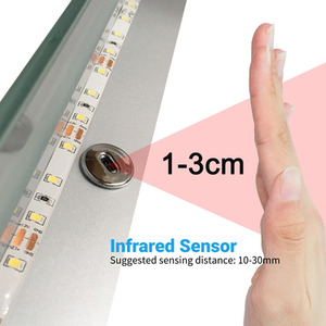 Illuminated LED Bathroom Mirror with IR Motion Switch by AicaBathroom