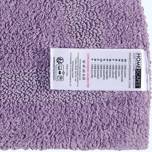 Luxury Reversible Semi Circle Bath Mat - Lilac by Homescapes