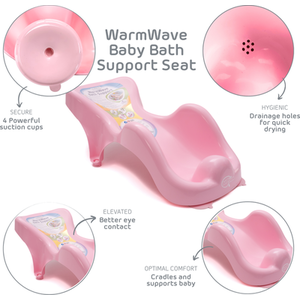 WarmWave Baby Bath Support suitable from birth - Pink by BabyDam