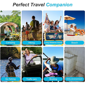 Folding Portable Outdoor Camping Travel Toilet - Black