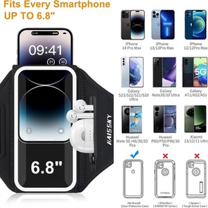 Running Armband Phone Holder Pocket - Black