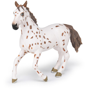 PAPO Horse and Ponies Brown Appaloosa Mare Toy Figure - White by PAPO