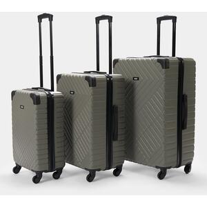 3 Piece Set Of Suitcase Travel Luggage - Charcoal by OHS