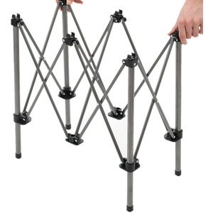 Outdoor Camping Table Chair Set Foldable Aluminum Pipe Picnic Furniture - Silvery / 92cm by Livingandhome