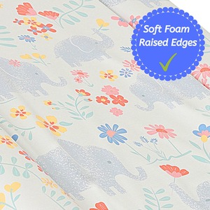 Baby Changing Mat - Pink Floral Elephants / Pink Floral Elephants by Babycurls