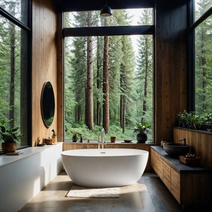 Girona Compact Freestanding Matt Stone Bath - White / 1400mm by Fino Stone