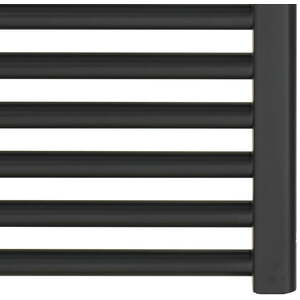Bray Electric Heated Towel Rail, Prefilled, Straight, Black - Black / 120cm by SolAire Heating Products