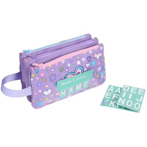 Purple Heart Personalised Pencil Case