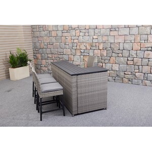 New Hampshire 5 Piece Bar Set - Grey by Malay