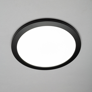 Darly LED 24 Watt Flush Ceiling or Wall Light - Satin Black by Litecraft
