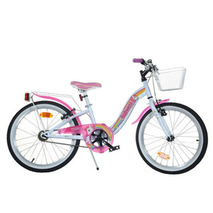 Dino Unicorn Girls Junior 20in Kids Bike - White & Pink by Dino