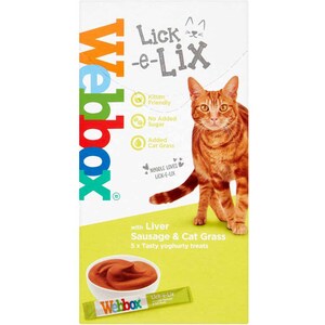 Pack of Webbox Lick-e-Lix - Liver Sausage and Cat Grass by Webbox