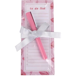 Let's Dance Magnetic Note Pad with Pen - Pink