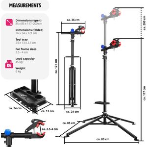Bike Repair Stand Philipp - Black by tectake