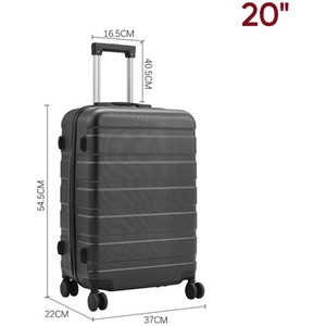 Hardshell Wheeled Luggage Trolley Suitcase by Livingandhome