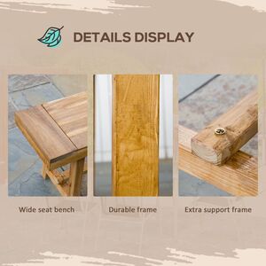 Outsunny 3 Pieces Acacia Wood Garden Dining Set - Natural by Outsunny